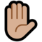 Raised Hand - Medium Light emoji on Microsoft
